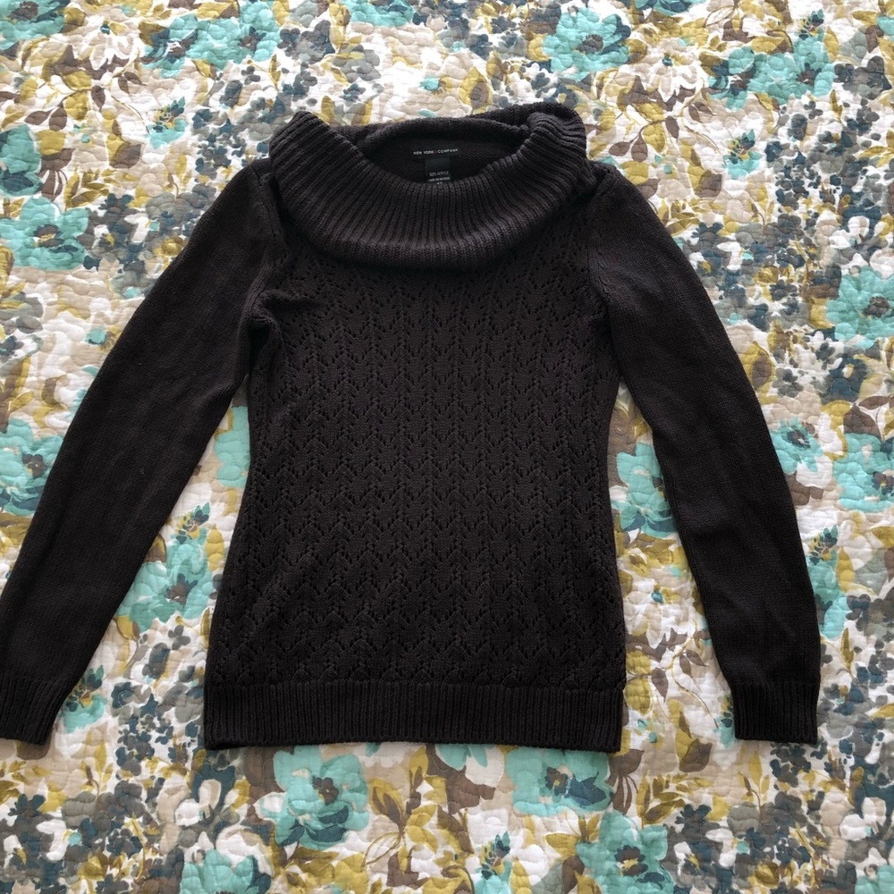 Soft Brown Cowl Neck Sweater - Picture 1 of 4